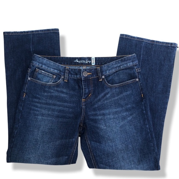 American Rag Boot Mid Rise Dark Wash Denim Jean Size 11S - Picture 4 of 12